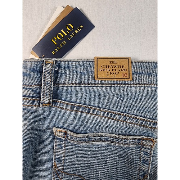 Polo Ralph Lauren Y2K The Chrystie Kick Flare Patchwork Crop 16 Size 16 Girls - Picture 12 of 16